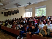 Собрание первокурсников на физико-техническом факультете